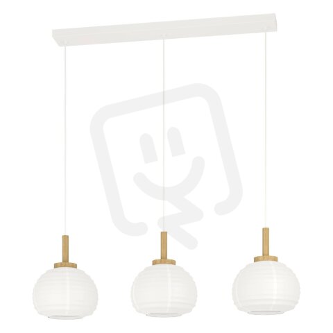 Závěsné svítidlo SUMMERHILL bílá/dřevo/papír 3X40W IP20 EGLO 44066