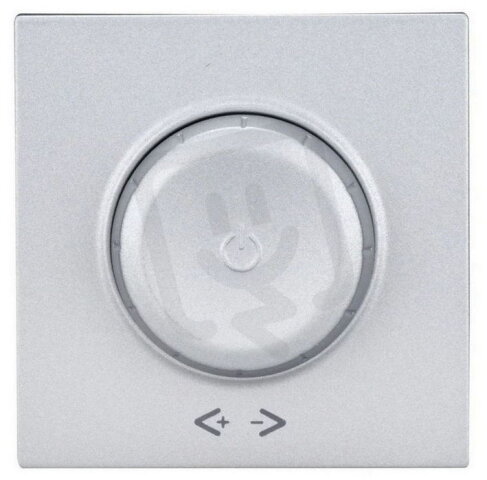 Kryt stmívače s kolečkem s tlačítkem, stříbrný SCHRACK EV122013--