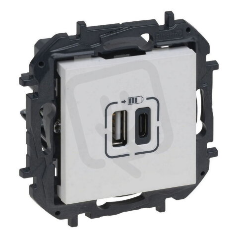 NILOE S.NABÍJEČKA USB A+C BÍLÁ LEGRAND 863140B
