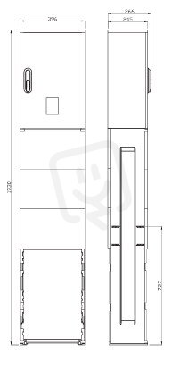 Smyčkovací skříň SS101/NKF1W 1 sada 1/250A pilíř ESTA 036451