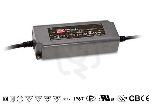Napájecí zdroj pro LED 90W 12V MEAN WELL NPF-90-12