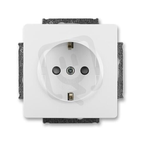 Zásuvka ABB SWING (L) s bočními kontakty, bezšr, jasně bílá 6620G-A07457 B1