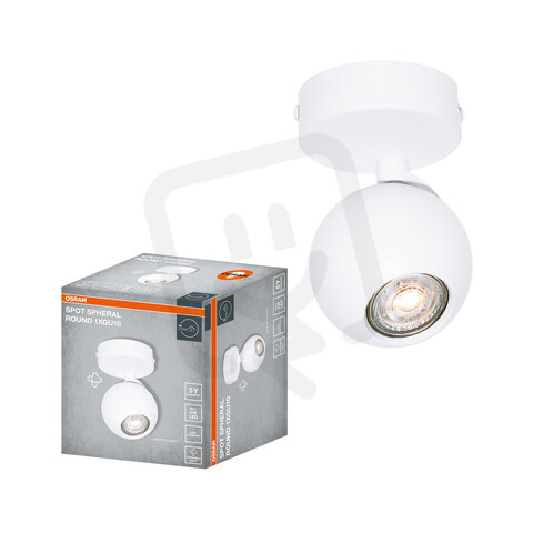 LED SPOT SPHERAL WHITE 1XGU10 ROUND OSRAM 4099854588563