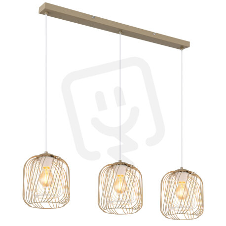 Závěsné svítidlo DICHTI písková 3xE27, max. 40W 230V GLOBO 15965-3H