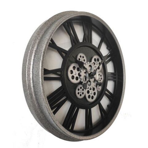 Nástěnné hodiny ALBINE černá, římský ciferník, d510 mm GLOBO B992528
