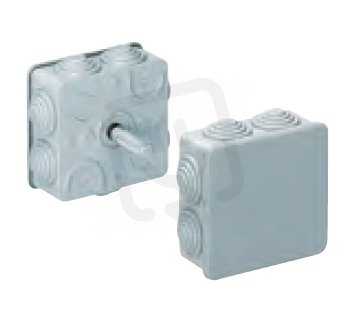 Instalační krabice 80x80x35mm s průchodkami SEZ-CZ 604