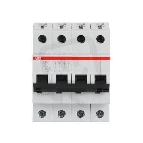 S204-C40 4 fázový jistič 40 A char. C 6kA ABB 2CDS254001R0404