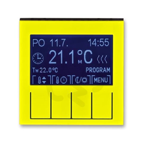Termostat pokojový programovatelný 3292H-A10301 64 žlutá/kouřová černá Levit ABB