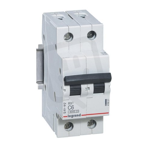 RX3 JISTIČ, 2 PÓLOVÝ, CHAR. C, 6A 6000A LEGRAND 419221
