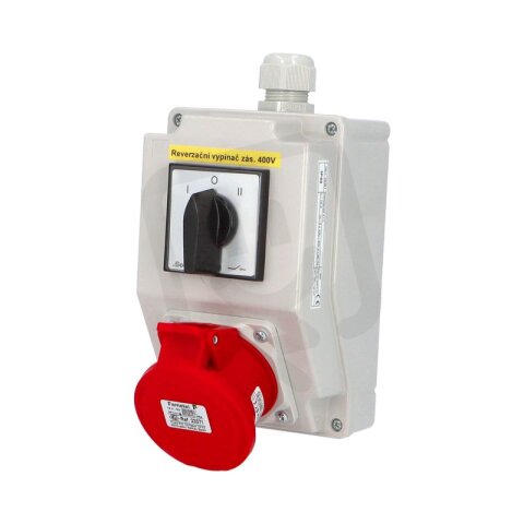 Zásuvková krabice se spínačem I-0-II  IP44 1x400V/16A/5 FAMATEL SB301