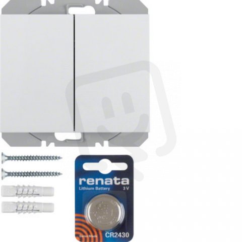 KNX RF tlačítko 2-násobné bateriové ploché, quicklink, K.1, bílá lesk 85656279
