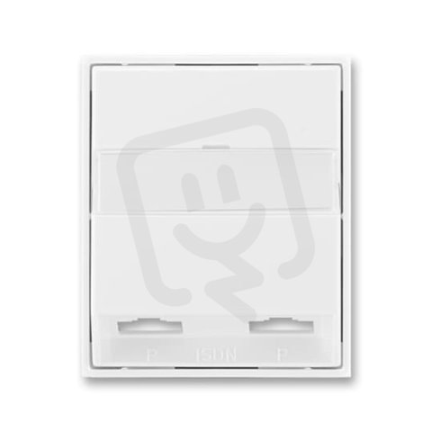 Kryt dvojzásuvky ISDN průchozí 5013E-A00252 03 bílá/bílá Element Time ABB