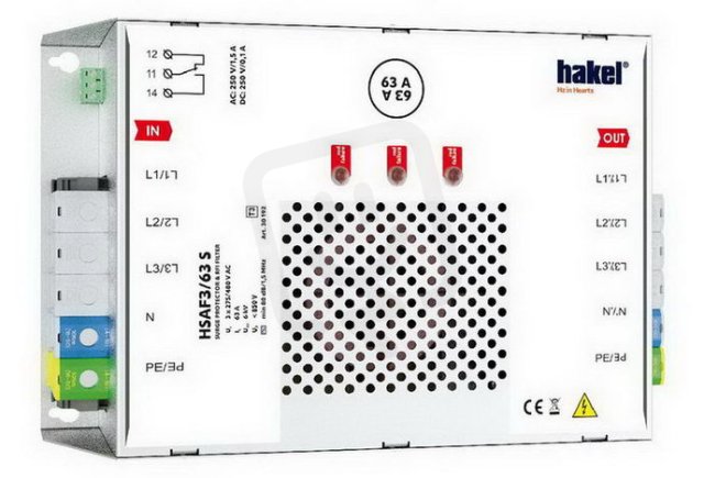 Dvoustupňový svodič přepětí HSAF3/63 S SPD typ 3 s VF filtrem HAKEL 30192