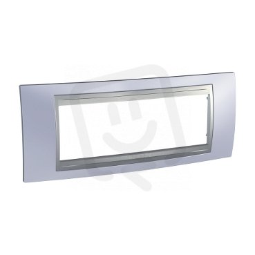 Unica Top rámeček šestimodulový Beryl Blue/Aluminium SCHNEIDER MGU66.106.098