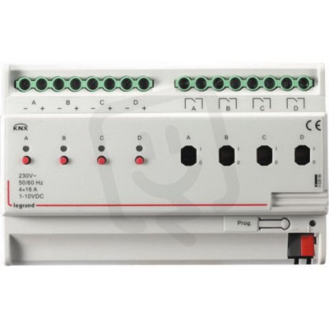 KNX STMÍVACÍ KONTROLER 4X1-10V DIN LEGRAND 002688