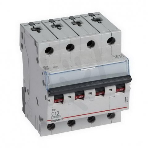TX3 JISTIČ, 4 PÓLOVÝ, CHAR. C, 13A 6000A LEGRAND 403561