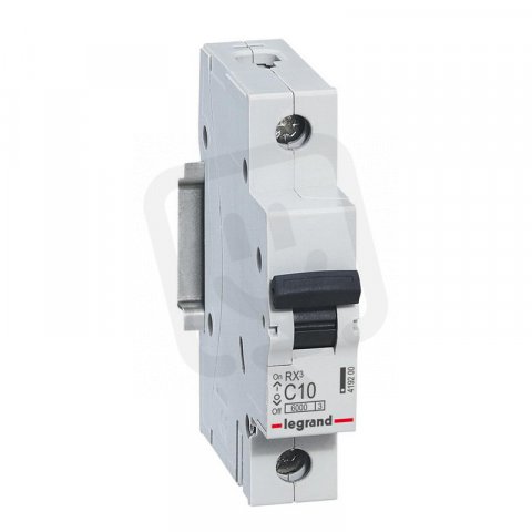 RX3 JISTIČ, 1 PÓLOVÝ, CHAR. C, 10A 6000A LEGRAND 419200