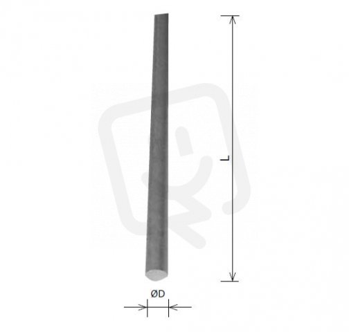 Jímací tyč M16 do betonového podstavce JP 60 rovný (pr. 18) Kovoblesk 30625