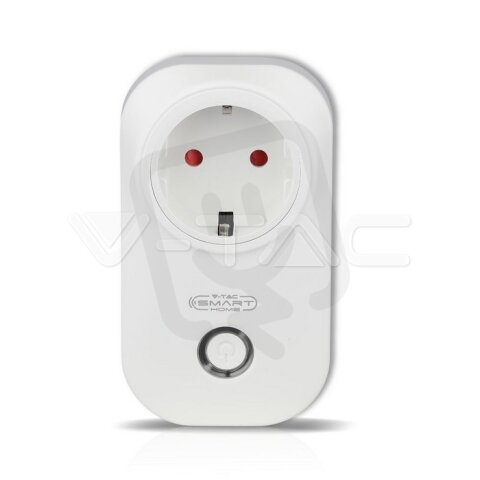 WIFI Plug EU Amazon Alexa & Google Home Compatible, VT-5001 V-TAC SKU8415