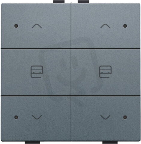 NHC 6násobný ovladač+LED 2x žaluzie-ALU STEEL GREY NIKO 220-52036