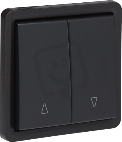 HYDRO ČERNÉ-žaluziové dvoutlačítko (bez krabice) plug-in NIKO 761-35915