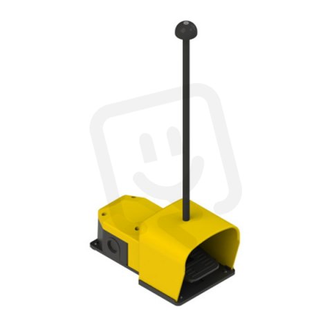 Nožní spínač PX10211, žlutý, IP65 (2NO+2NC) s manipulační tyčí PX10211-A