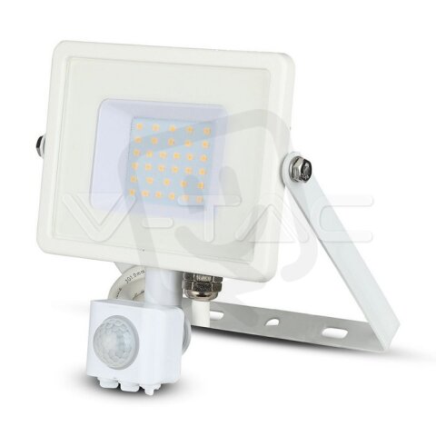 30W LED Sensor Floodlight SAMSUNG CHIP Cut-OFF Function White Body 4000K VT-30-S