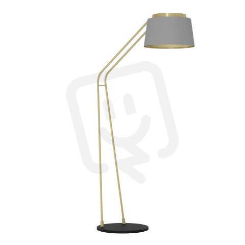 Stojací svítidlo ALMERIMAR 1xE27 černá/kartáč. mosaz/šedá 40W IP20 EGLO 390174