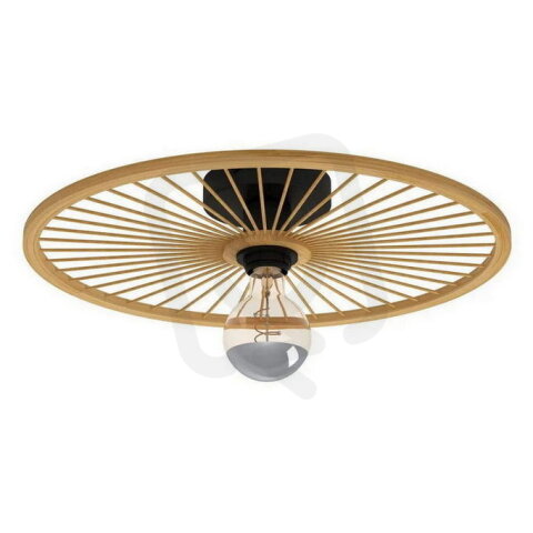 Nástěnné/stropní svítidlo LEOMINSTER 1xE27 černá/bambus 1X40W IP20 EGLO 43883
