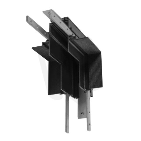 L-spojka mechanická 48 V TRACK pro montážní lištu hlub. Stereo černá SLV 1006591