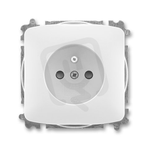 ABB 5519A-A02357 BH Zásuvka jednonásobná,s clonkami a víčkem