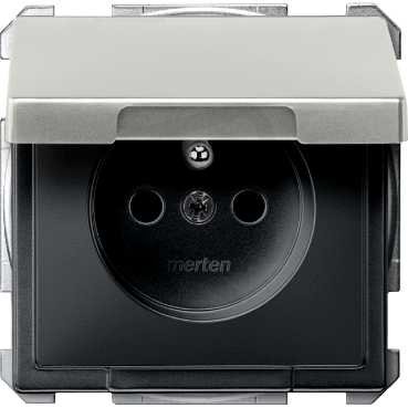 Schneider MTN2610-4146 Zásuvka 250V/16A se zemnícím kolíkem,víčko,S-Design