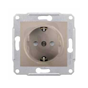 Sedna Zásuvka Schuko 2P+PE, clonky, Titan SCHNEIDER SDN3000168