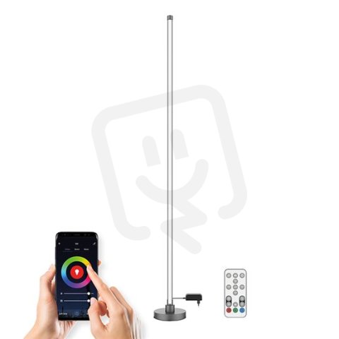 LED smart stojací lampa Rainbow, wifi, RGB, CCT, 140cm SOLIGHT WO62
