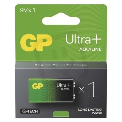 Alkalická baterie GP Ultra Plus 9V (6LF22) B03511