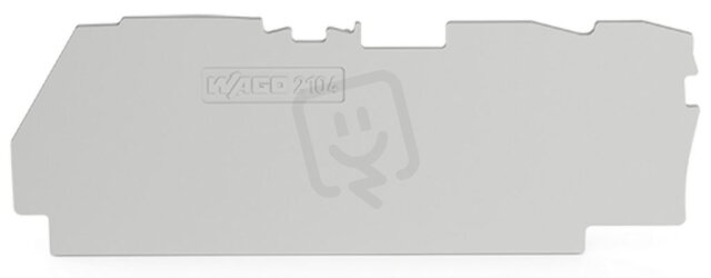 Koncová bočnice a separátor, Tloušťka 1 mm, pro 3vodičové svorky, šedá