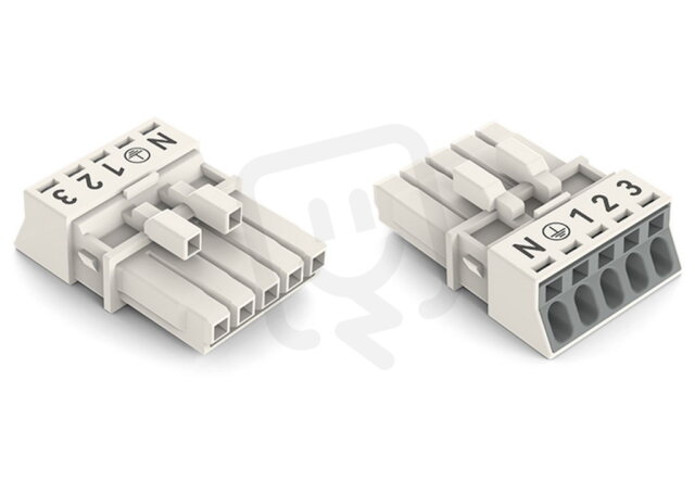 Zdířka 5pól. Kód. A bílá WAGO 890-225