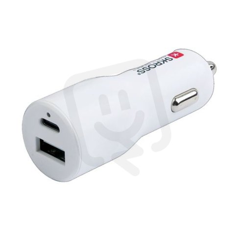 USB A+C nabíjecí autoadaptér Dual Car Charger, 20W PD SOLIGHT DC27C-PD20