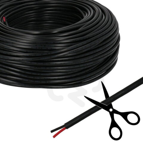 2-žilový kulatý PVC kabel AWG 18/0,85 mm