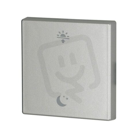 CWIZ-01/f3 Kryt RF tlačítka 55x55mm s potiskem Ráno/Večer Stříbrná matná 304449
