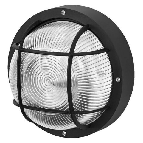 Bulkhead Essential Round E27 Black OSRAM 4058075845626