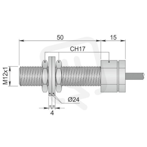 Válcový magnetický senzor Atex plyn/prach AECO SMC-12 NO SS BC HF LC5 AGD1