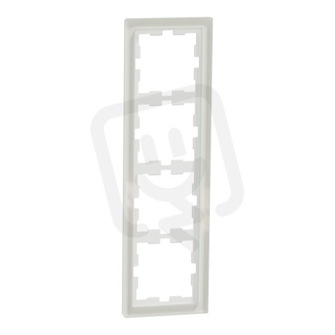 Rámeček Merten D-Life sklo čtyřnásobný, Crystal white, Sklo MEG4040-6520