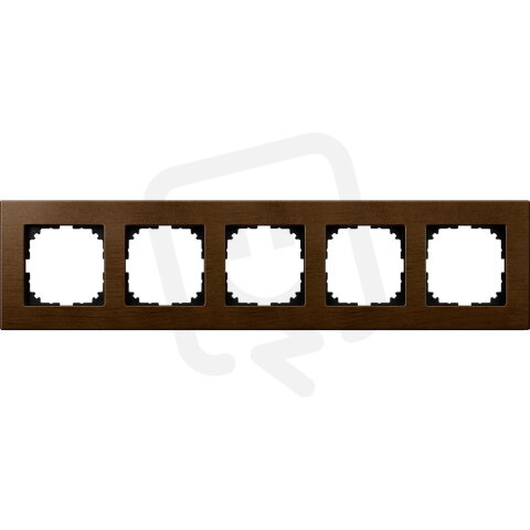 Krycí rámeček, Merten M-Plan dřevo, pětinásobný, walnut SCHNEIDER MEG4055-3473