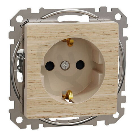 Zásuvka SCHUKO, Bříza,Sedna Design/Elements SCHNEIDER SDD180022U