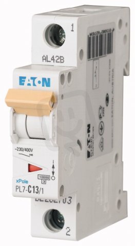 Jistič PL7-C13/1, char C, 1-pólový, 10kA, 13A EATON 262703