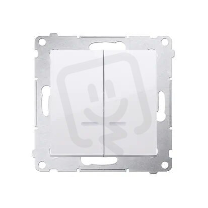 Spínač sériový IP44, s orientačním LED, 5So, 16AX 250V, bílá
