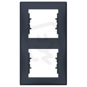 Sedna Rámeček dvojnásobný vertikální, Graphite SCHNEIDER SDN5801170