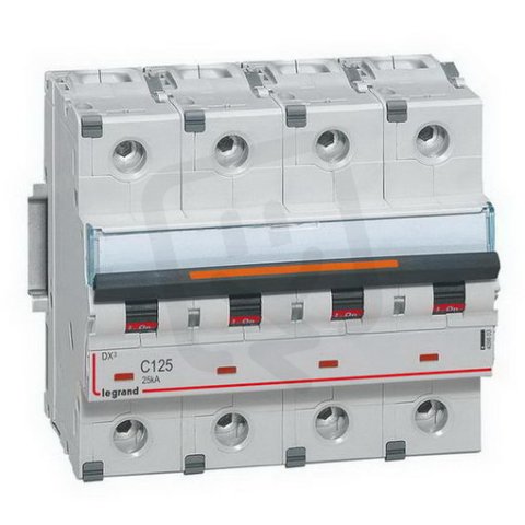 DX3 JISTIČ, 4 PÓLOVÝ, CHAR. C,125A 25KA LEGRAND 409803