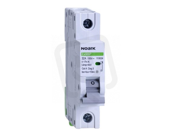 Instalační jistič NOARK 110024 EX9BP 10 kA, char. K, 32 A, 150 V DC, 1pól